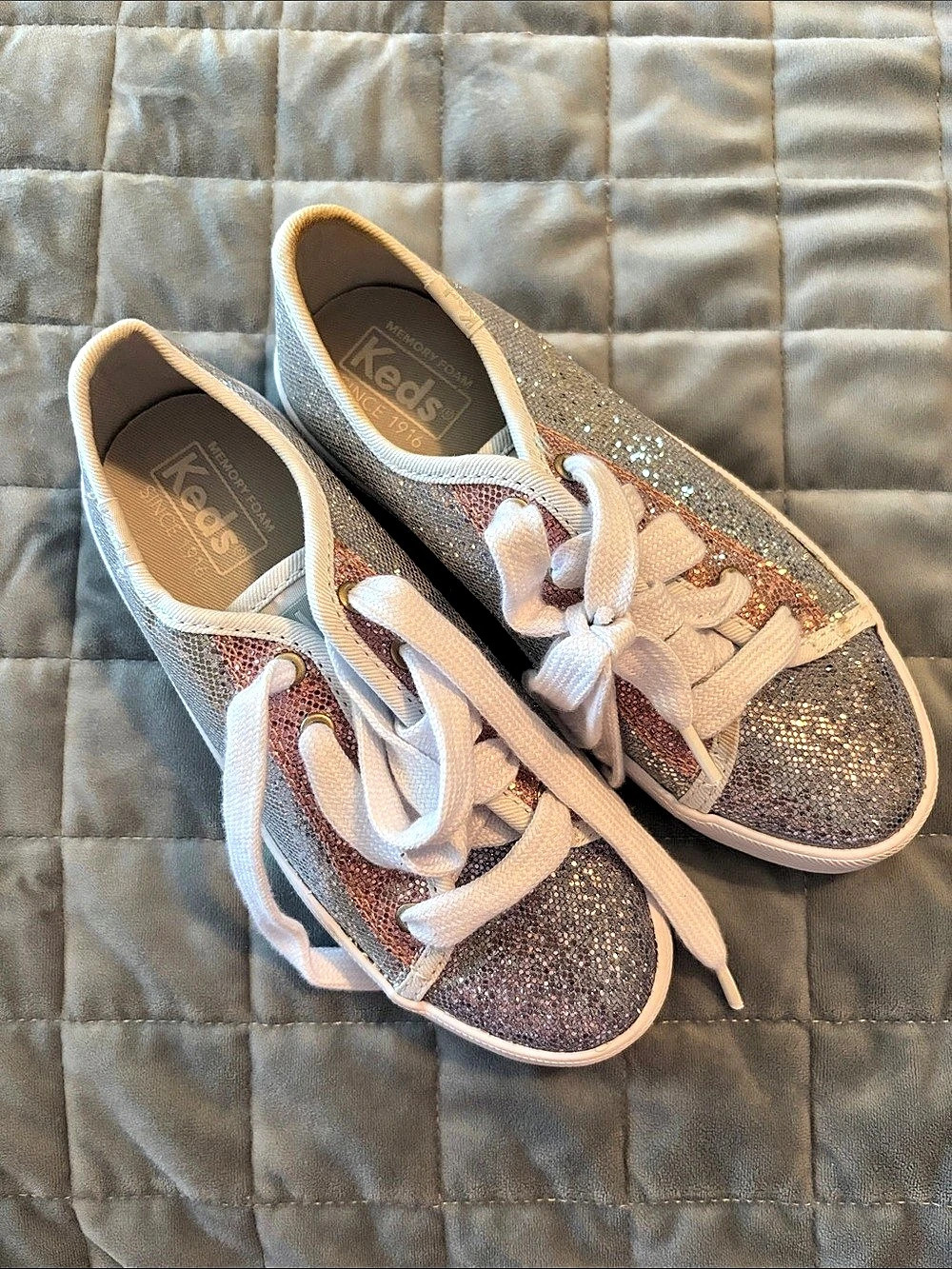 Keds Kickstart Seasonal Glitter Color Block Sneakers US 13M